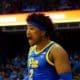 Blake Hinson as Pitt plays against North Carolina on Wednesday, Feb. 1, 2023 in Chapel Hill. (Mitchell Northam / Pittsburgh Sports Now)