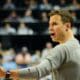 Blue Devils coach Jon Scheyer as Pitt faces Duke in the ACC Tournament quarterfinals in Greensboro, N.C. on March 9, 2023. (Mitchell Northam / Pittsburgh Sports Now)