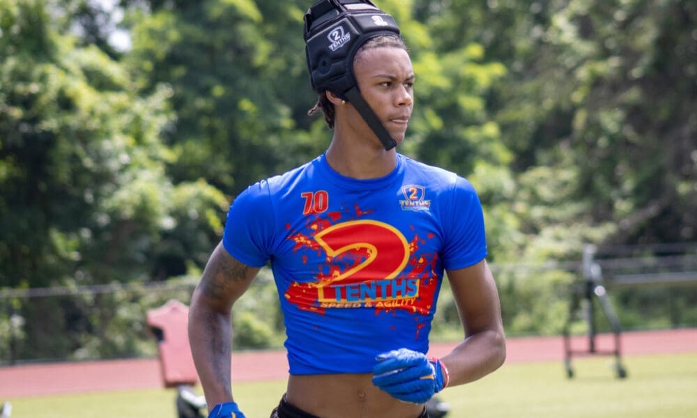 Washington WR Tristan Reed at the 2Tenths Top 150 Camp. June 29, 2025 -- Nathan Breisinger / PSN